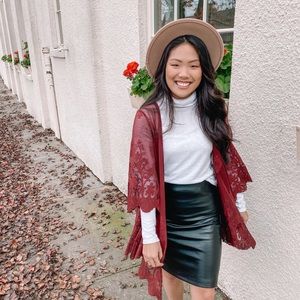 Loft Faux Leather Skirt